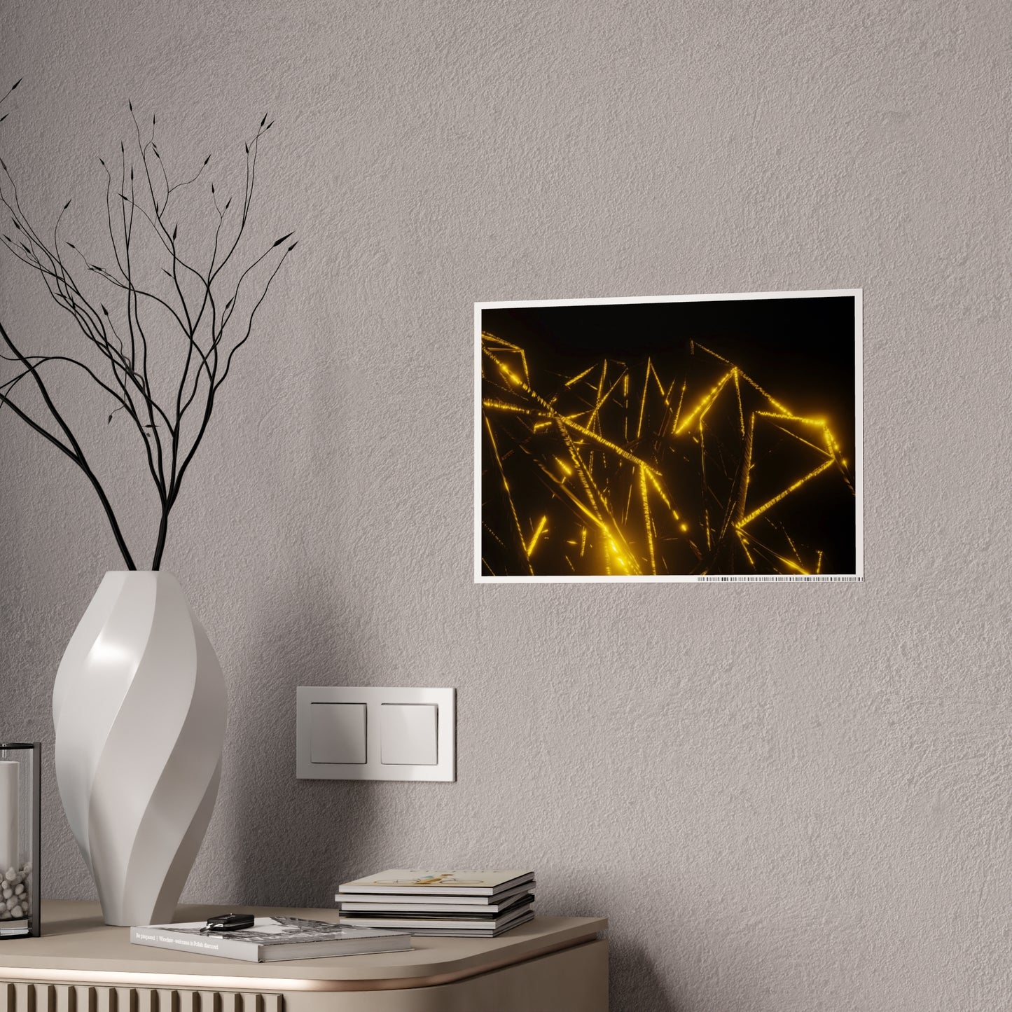 gold mountain frame [perspective melt] art print