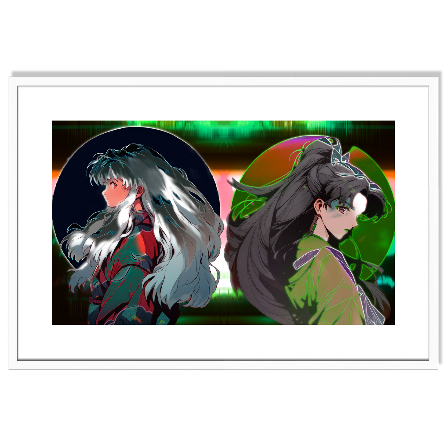 Taiga Zoku Inuyasha and Kagome Framed Art Print