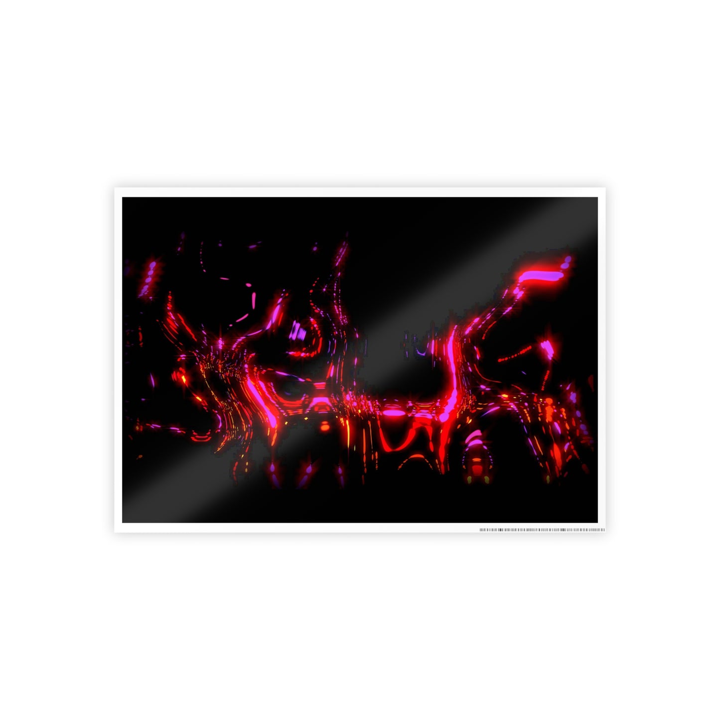 spectral blaze: heatwaves [violet particle flame] art print i