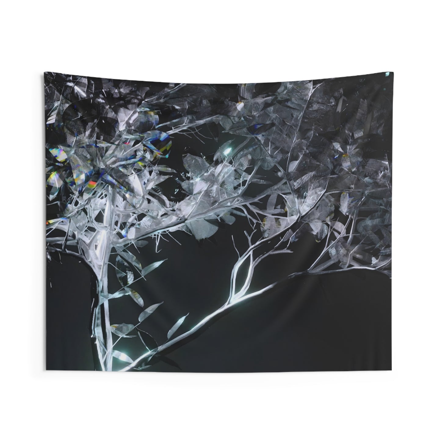 leaves of glass [midnight simulation] art tapestry