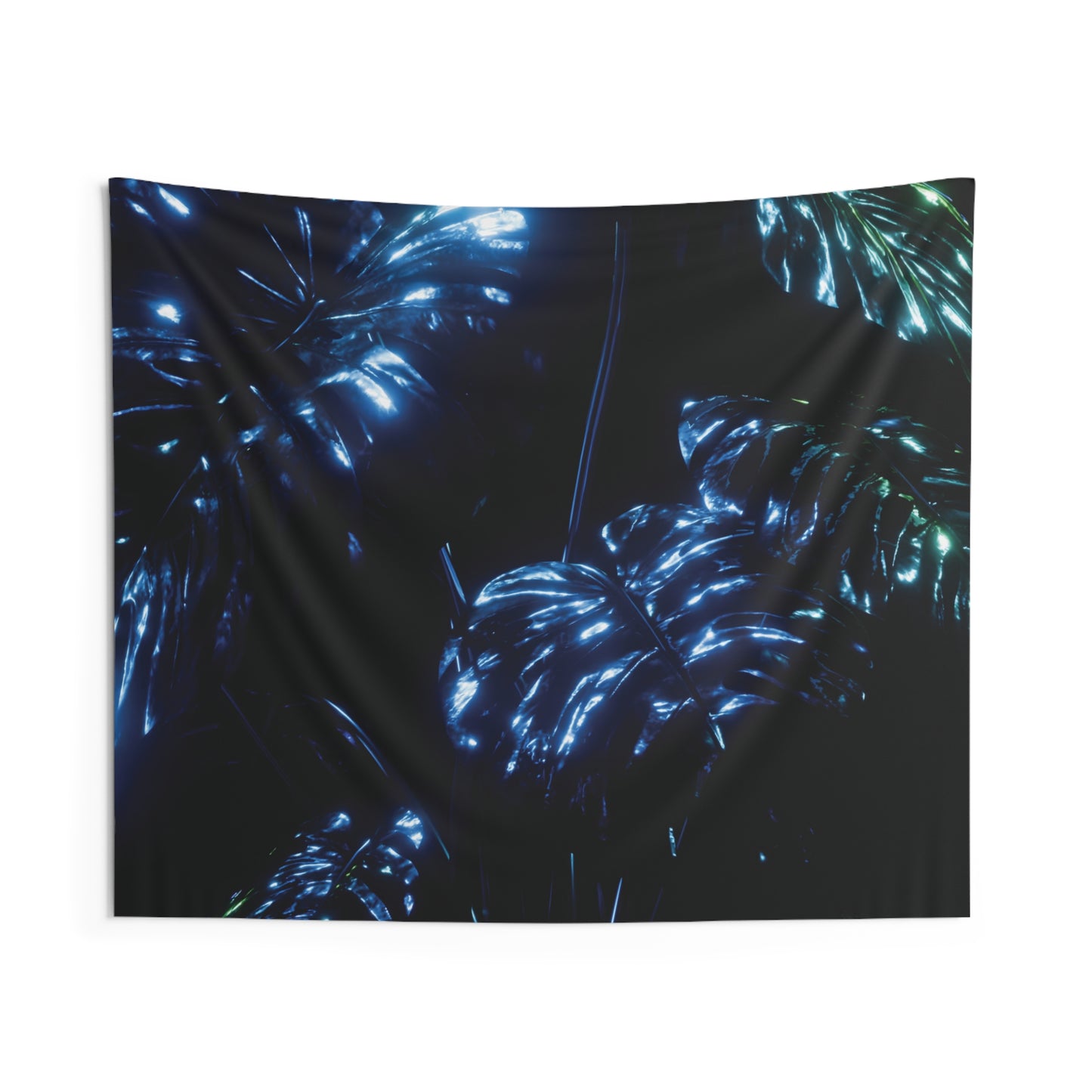omega flora ii: cyan breeze [metallic art life] art tapestry