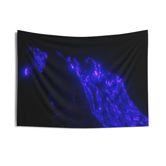 ultraviolet mountain [path expanding] art tapestry