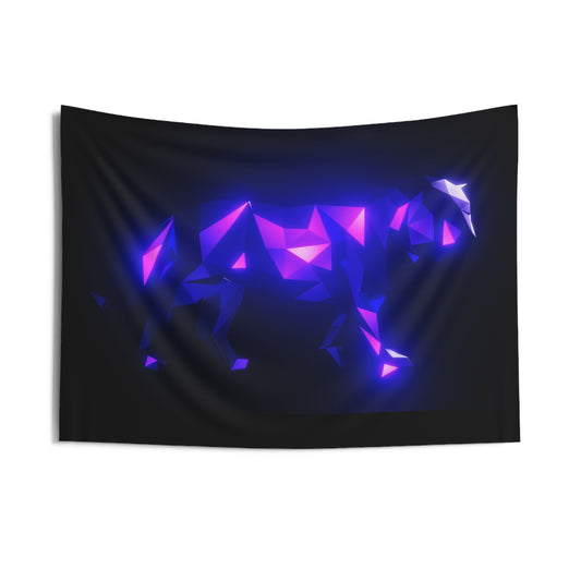 digital tiger [ultraviolet geometry] art tapestry i