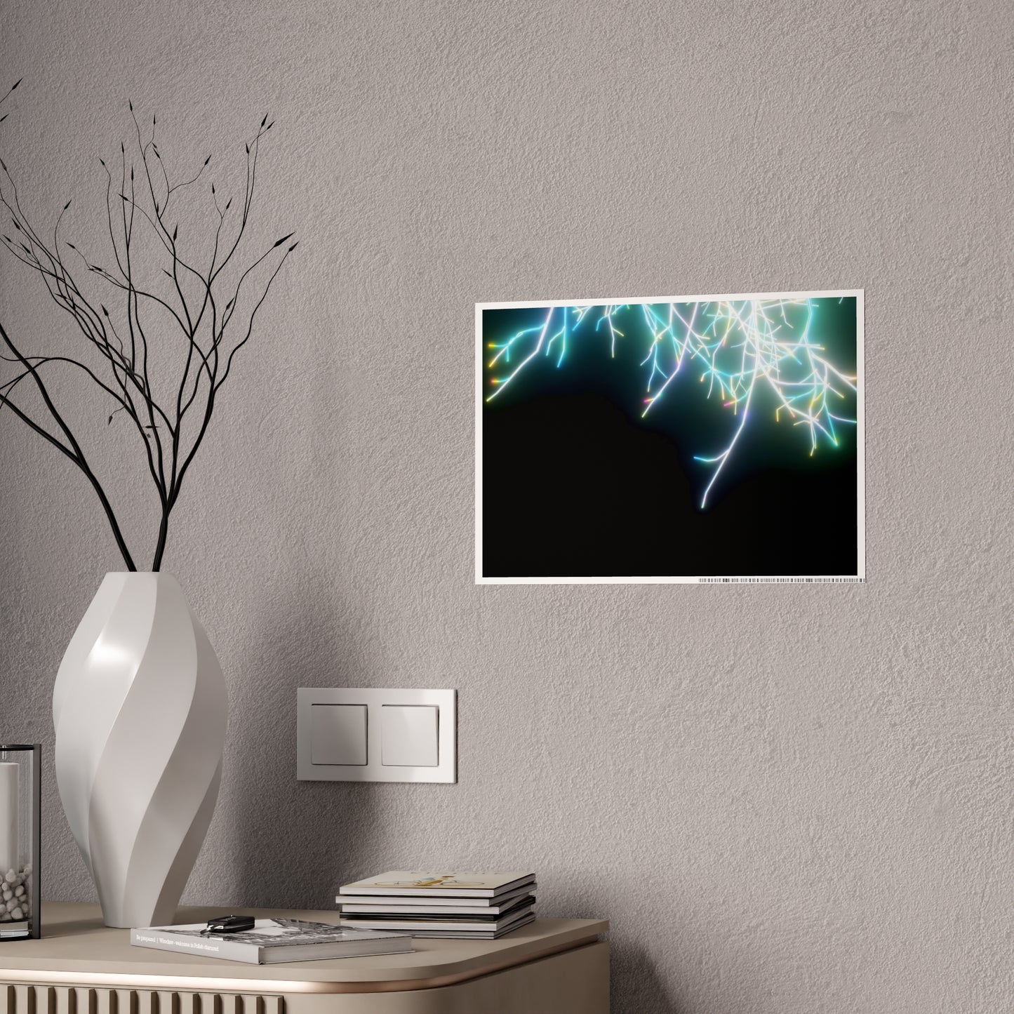 lightning simulation: vibrant glow [time loop] art print
