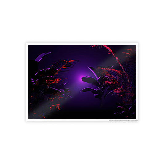 ultraviolet shadow [jungle flora] art print