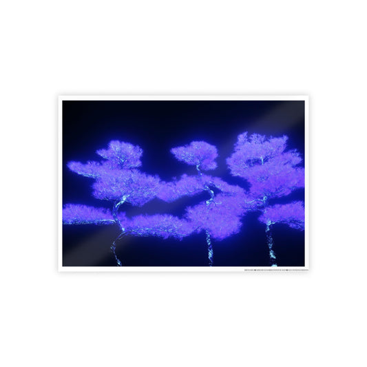 synthetic nature [metallic UV test lab] art print ii