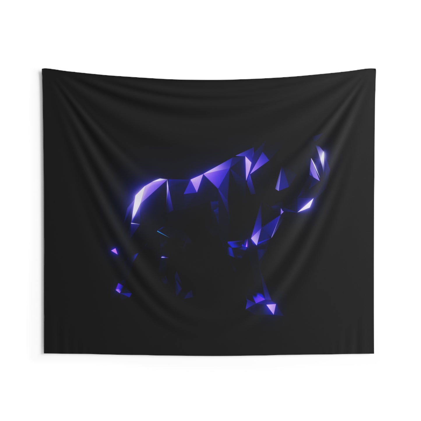 digital tiger [ultraviolet geometry] art tapestry ii