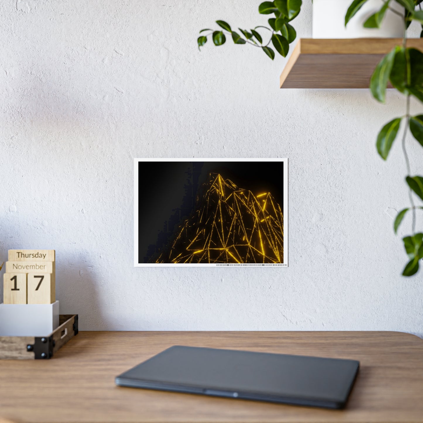gold mountain frame [eternal summit] art print