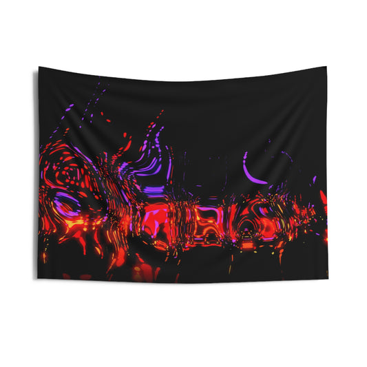 spectral blaze: heatwaves [violet particle flame] art tapestry ii