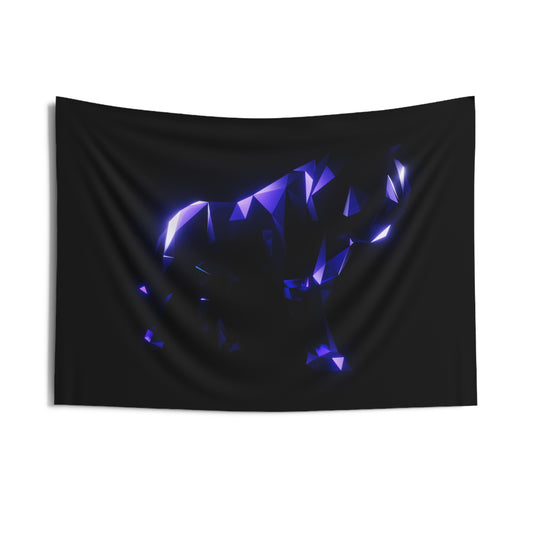 digital tiger [ultraviolet geometry] art tapestry ii