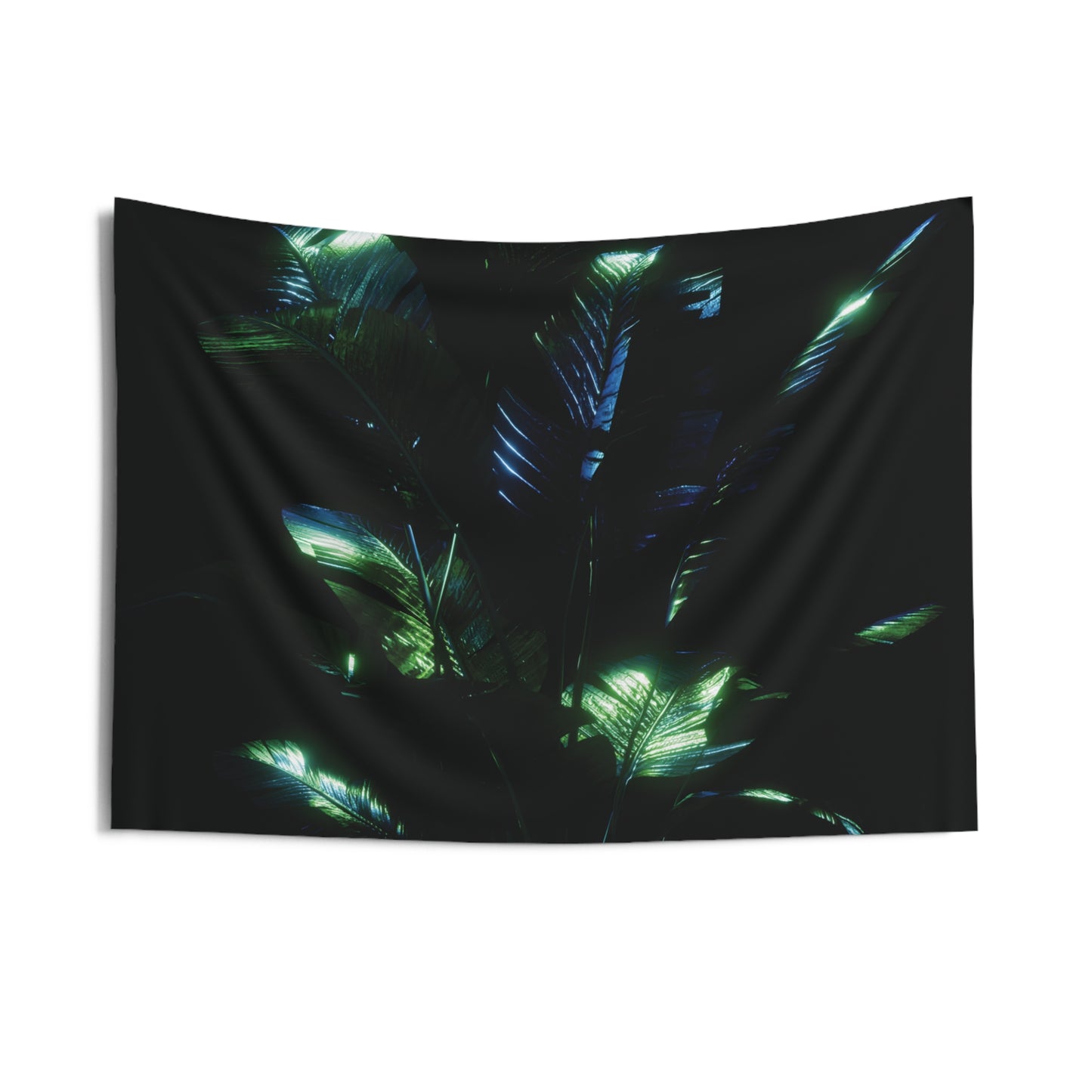 omega flora ii: verdant shimmer [peace flow] art tapestry