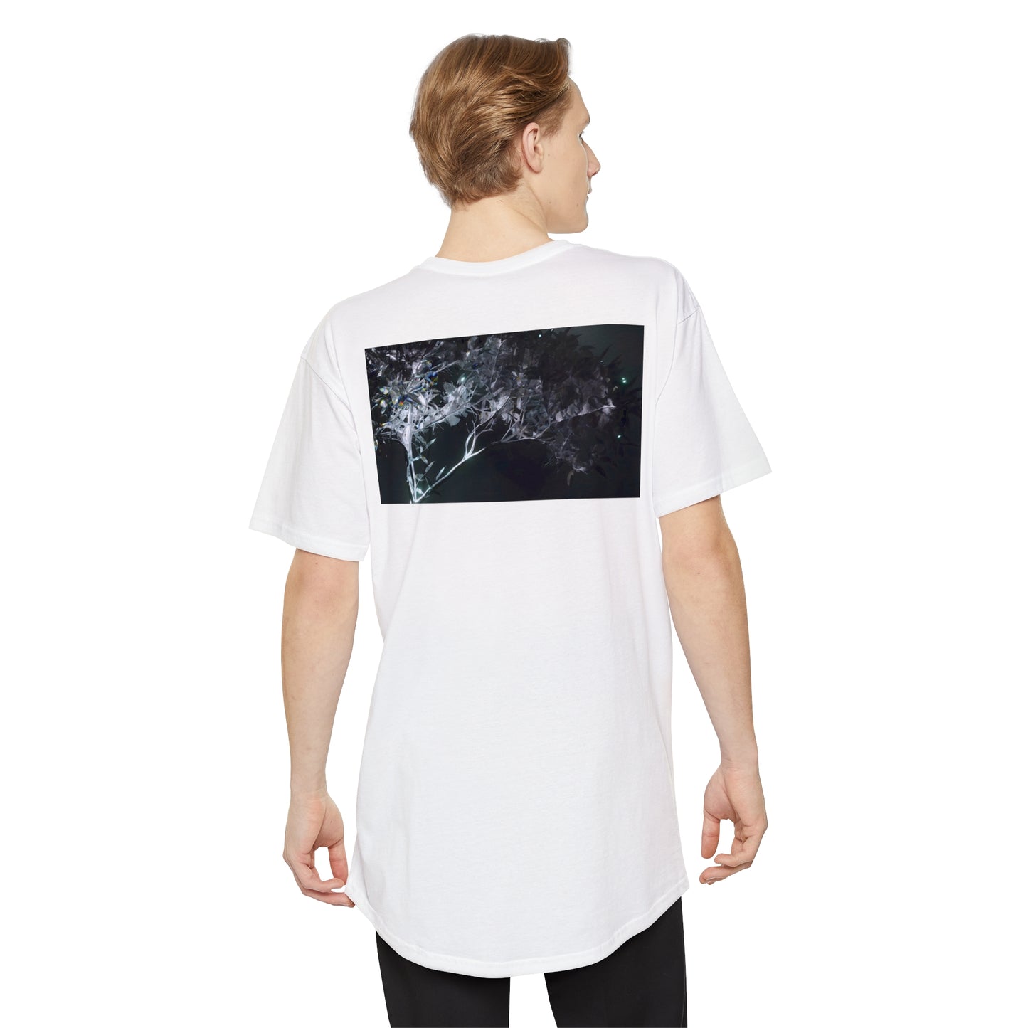 leaves of glass [midnight simulation] longline tee