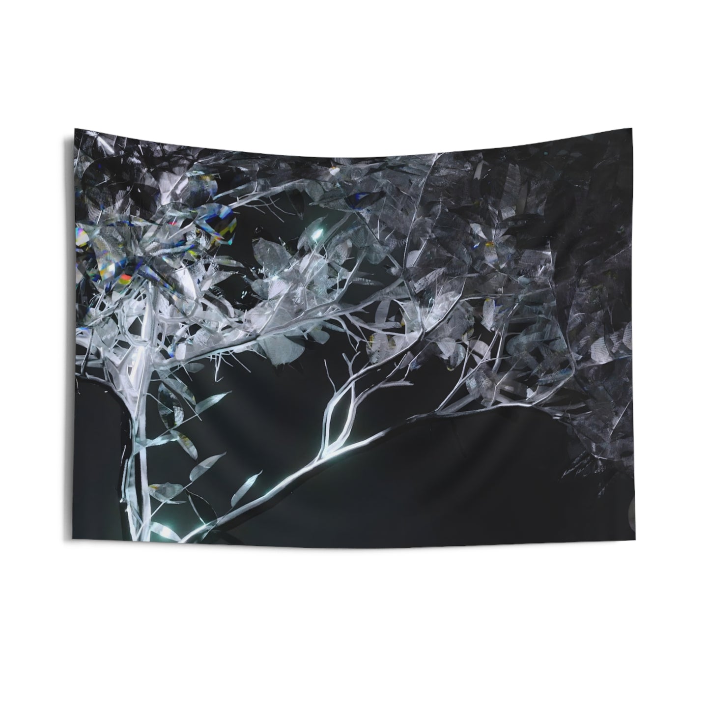 leaves of glass [midnight simulation] art tapestry