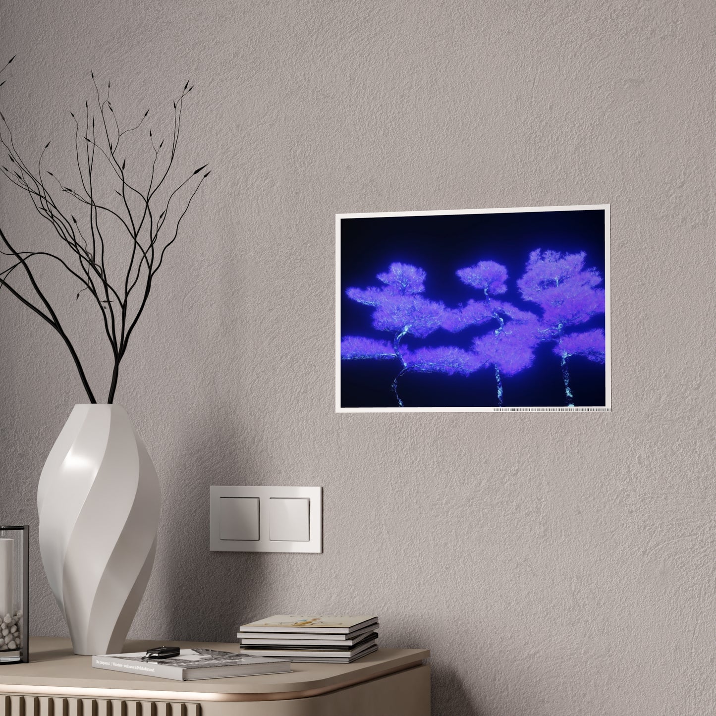 synthetic nature [metallic UV test lab] art print ii