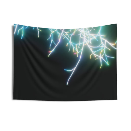 lightning simulation: vibrant glow [time loop] art tapestry