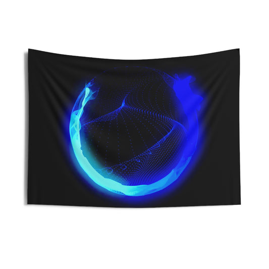 arcane orb prime: eternal capture [particle simulation] art tapestry