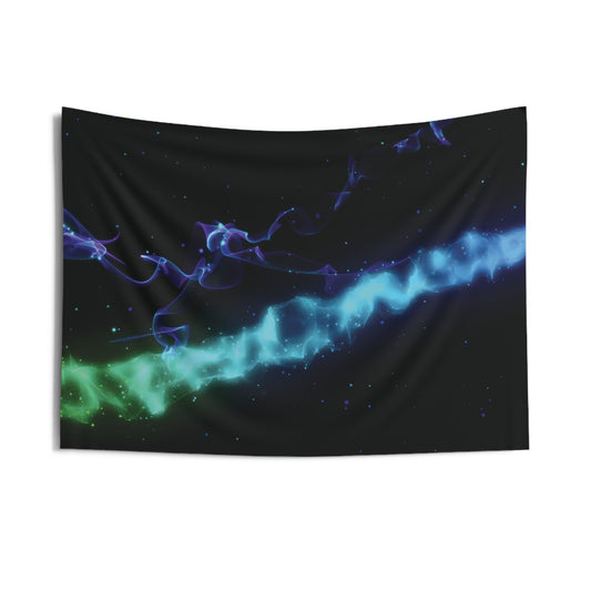 particle space: asteroid signature [gravity currents] art tapestry