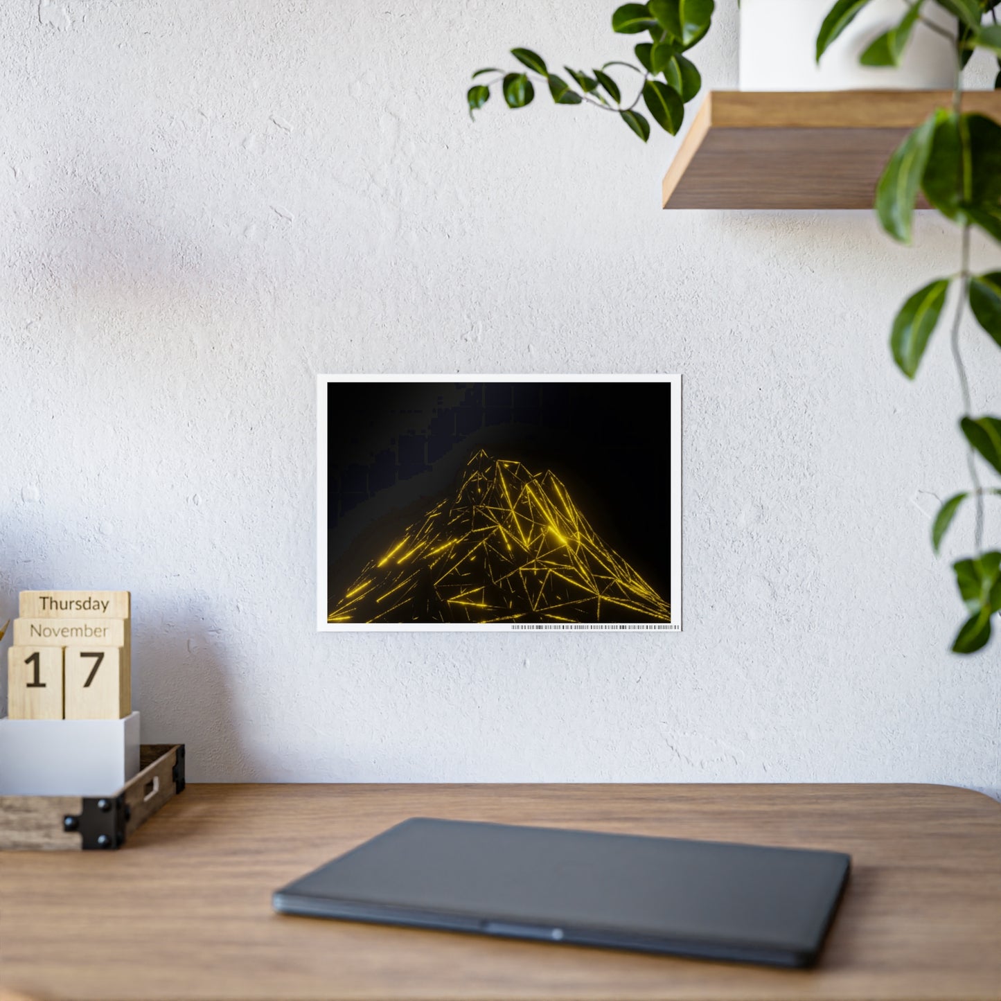 gold mountain frame [olympus peak] art print