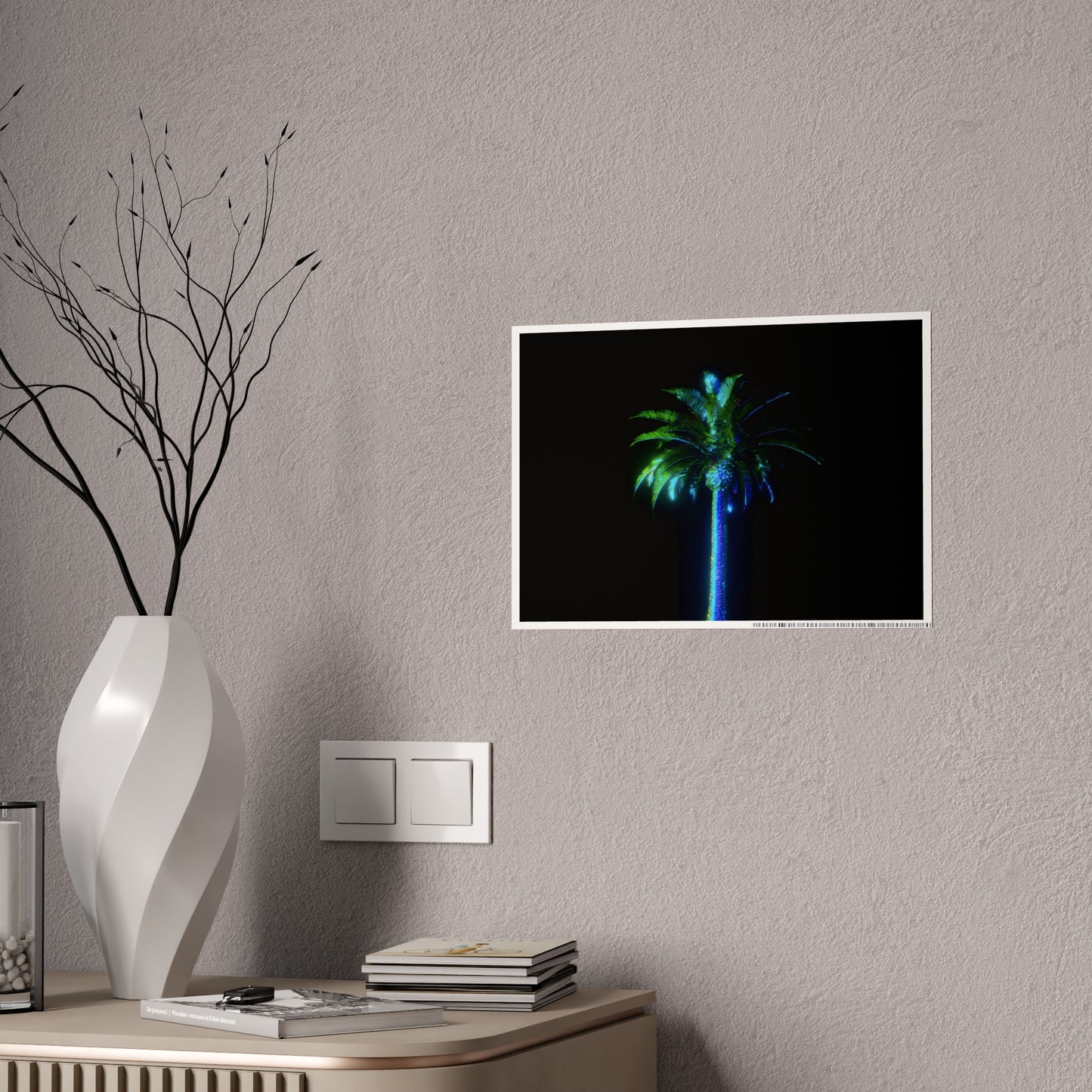 palm rotation: vivid iridescent [nightlife shimmer] art print ii