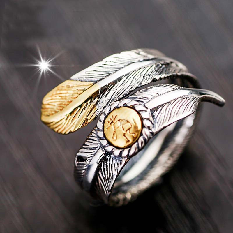 Ancient Feather Accent Rings - Who R We Collective - shop designer fashion and art