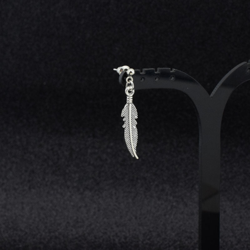 Ancient Silver Feather Earrings - Who R We Collective - shop designer fashion and art