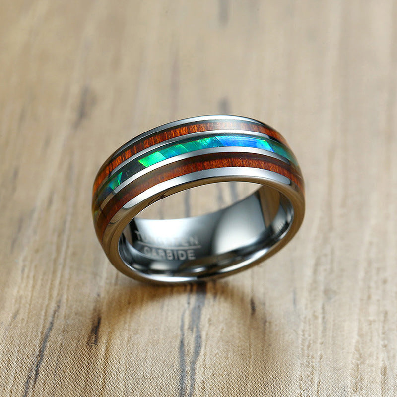 Iridescent Tungsten Steel Ring