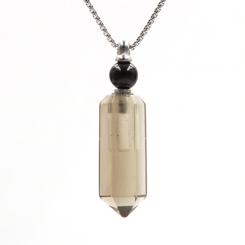 Hexagon Capsule Crystal Necklace