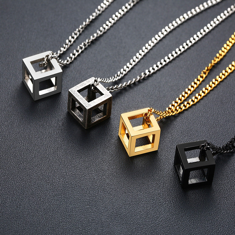 Cube Frame Necklace