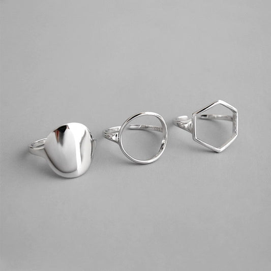 Silver Geometry Ring