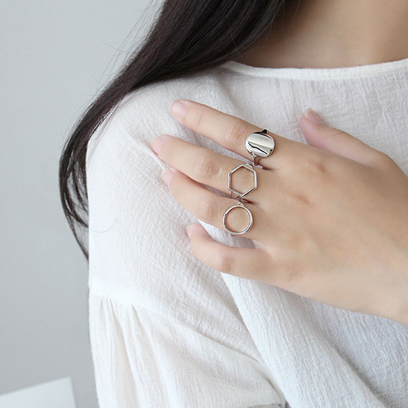Silver Geometry Ring