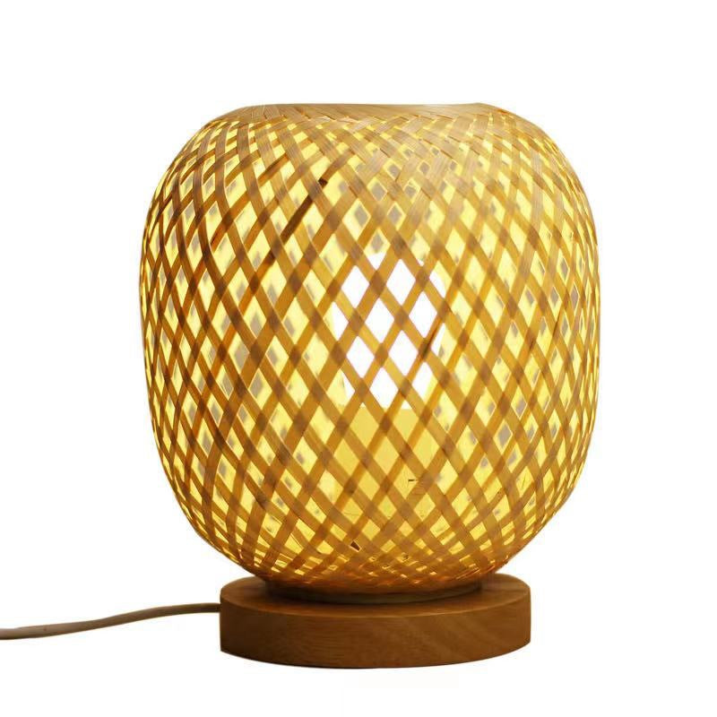 Woven Bamboo Lamp