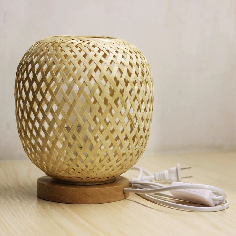 Woven Bamboo Lamp