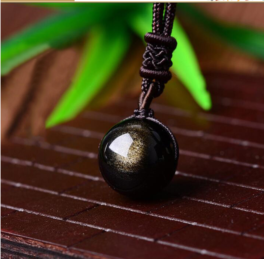 Black Gold Obsidian Pendant