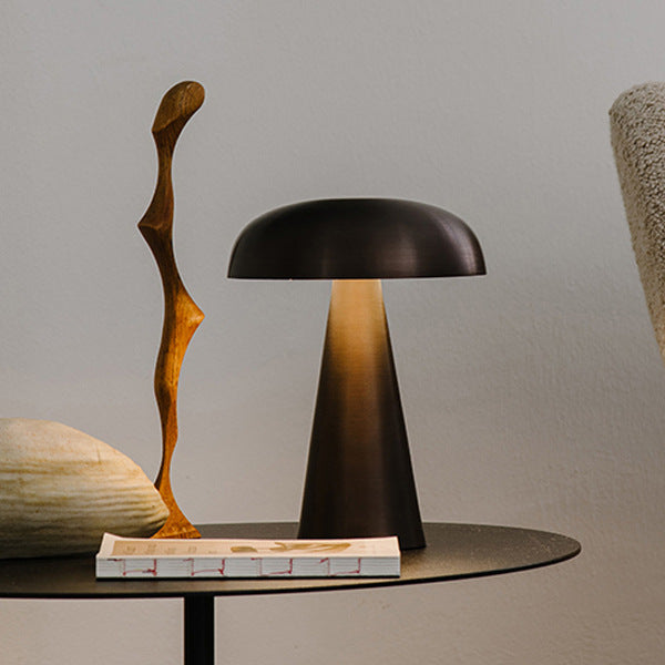 Metallic Minimal Mushroom Lamp