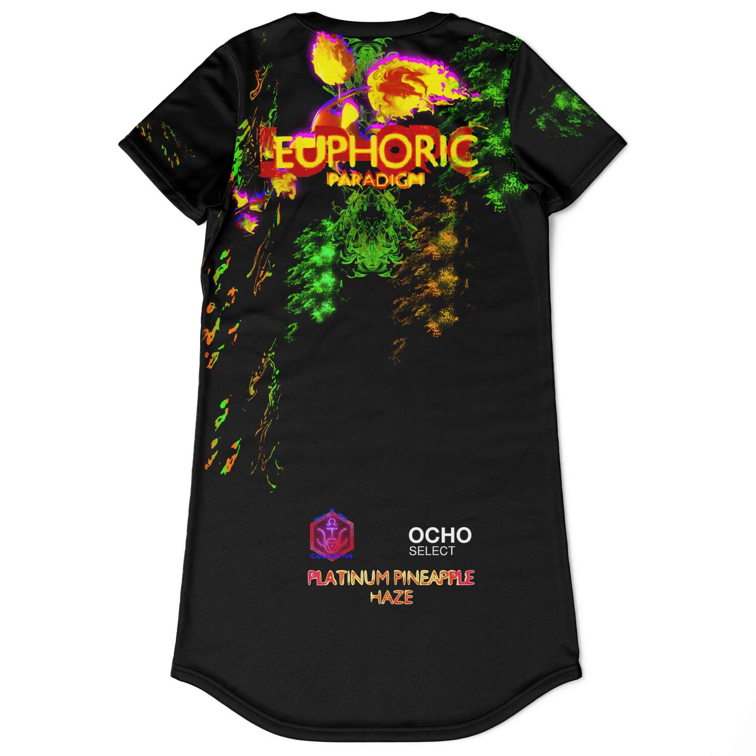 Euphoric ~ Platinum Pineapple T-Shirt-Dress - Who R We Collective
