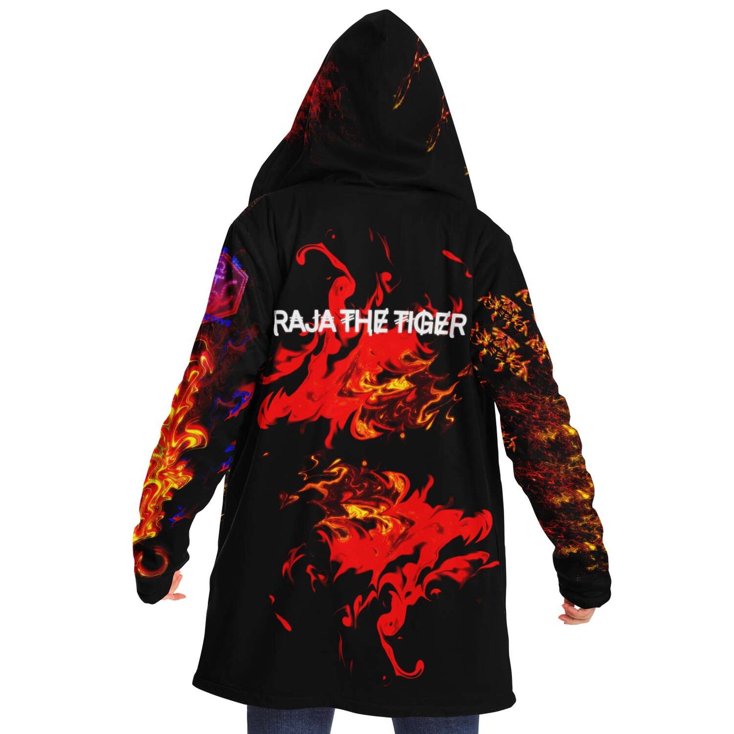 Taiga-Zoku Sherpa Hoodie (Amber Forest Blaze) - Who R We Collective