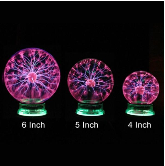 Plasma Lightning Ball Electronic Magic Light Bola de inducción electrostática Bola mágica con música 4 pulgadas 5 pulgadas 6 pulgadas