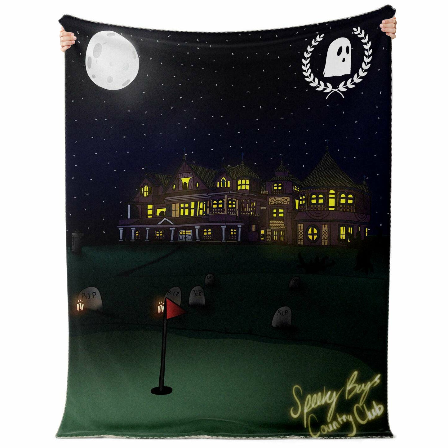 Spooky Premium ~ Country Club Mansion Party Blanket - Who R We Collective