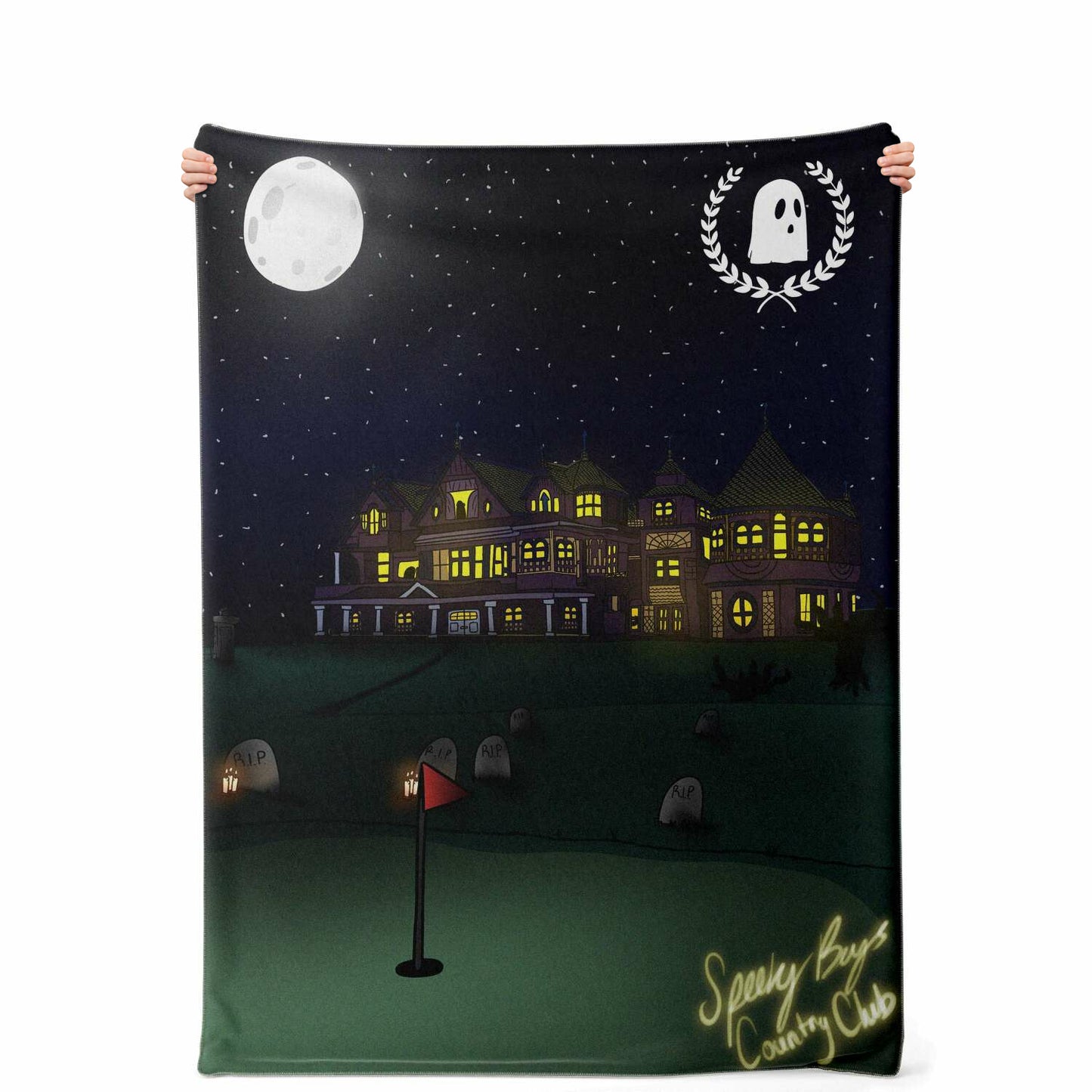 Spooky Premium ~ Country Club Mansion Party Blanket - Who R We Collective