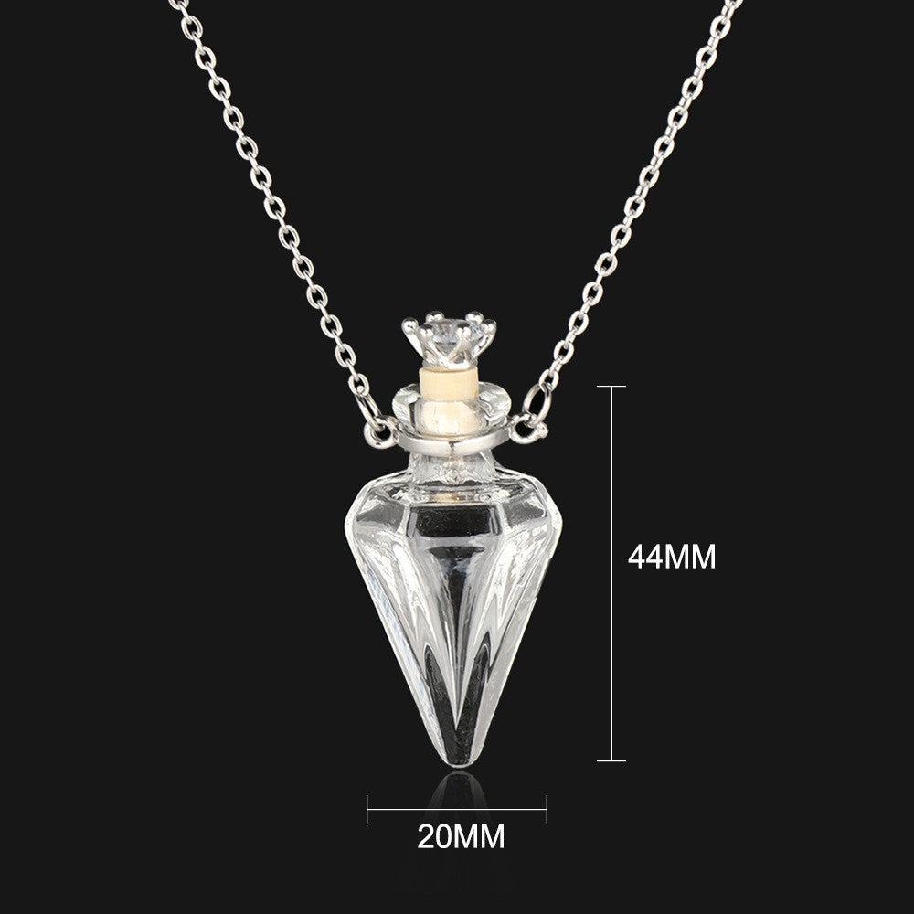 Transparent Wishing Bottle Necklace