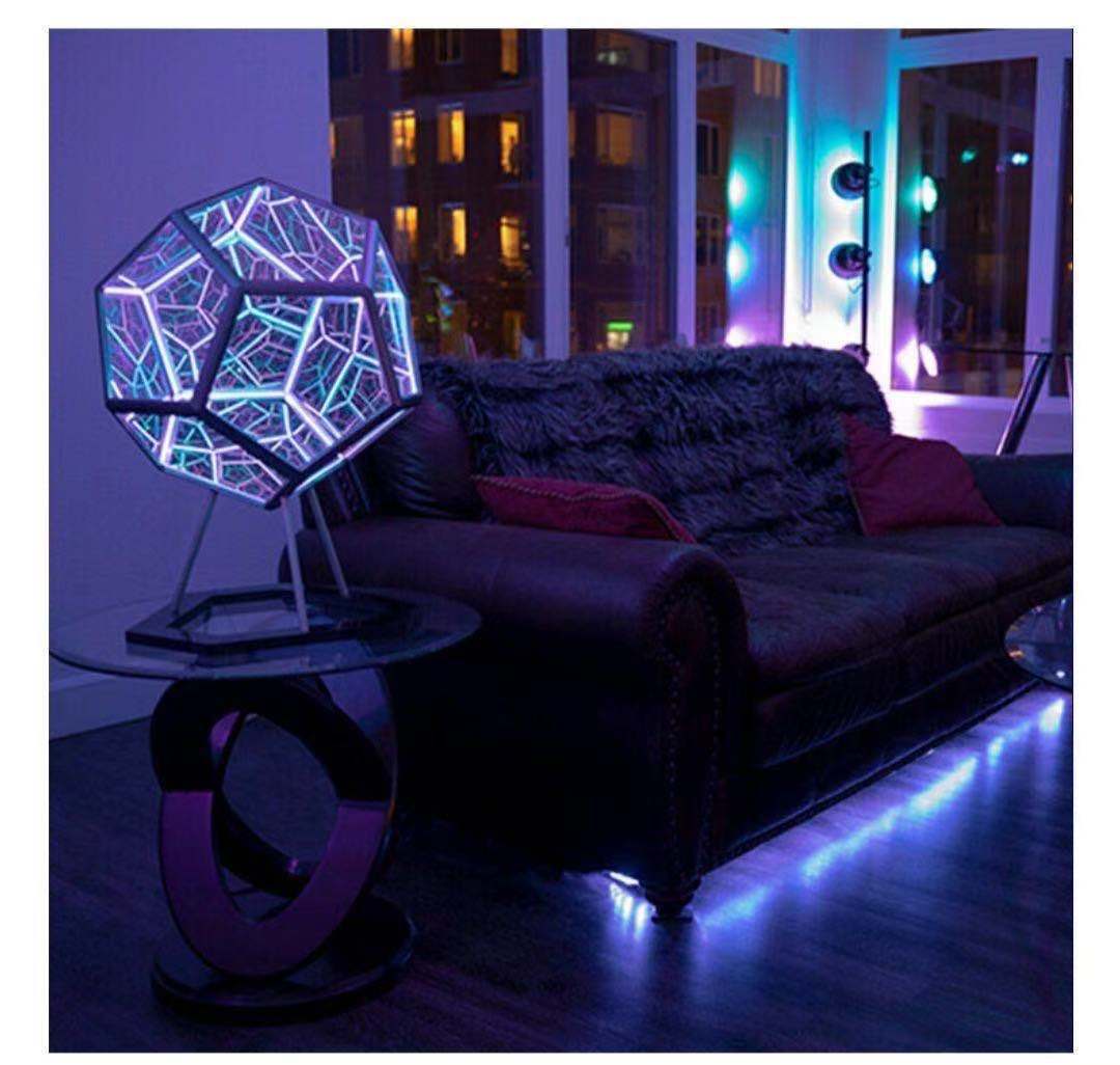 Lámpara de arte de Color dodecaedro, luces decorativas, regalo colorido de inauguración de la casa, lámpara de novedad para decoración del hogar duradera
