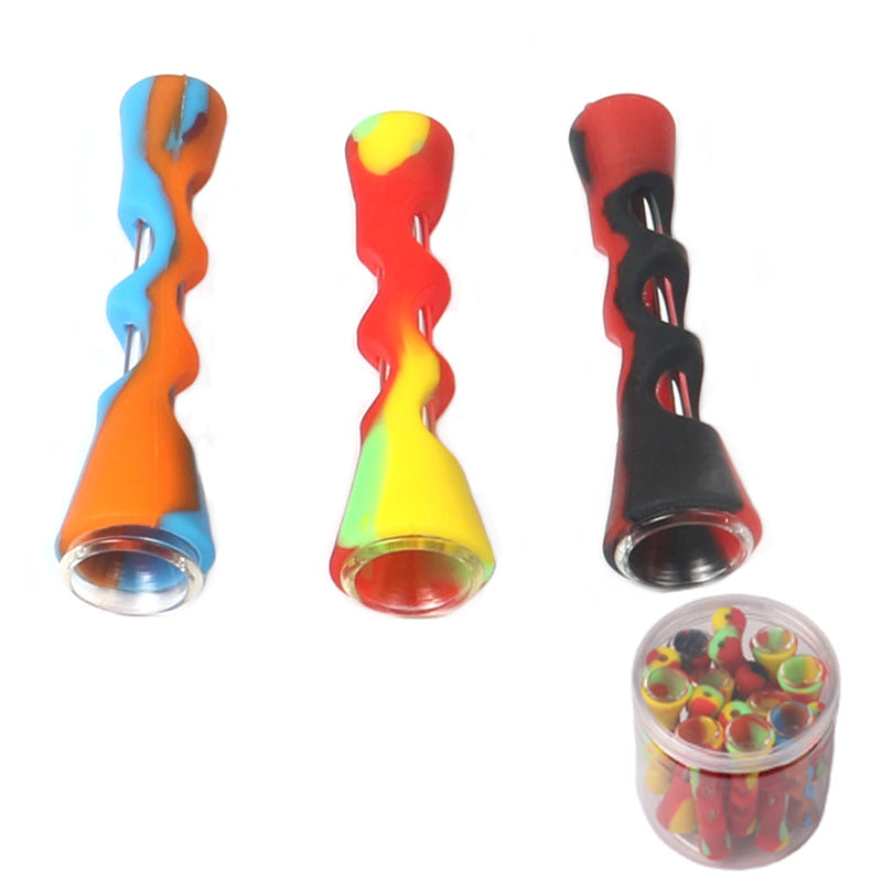 New Style Horn Silicone Pipe, Glass Pipe, Portable Silicone Pipe